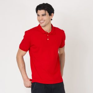 Camisa Gola Polo Cotton Premium - Vermelho